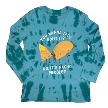 Let’s TACO Bout It Nacho Problem Funny Tie Dye Long Sleeve Graphic Tee shirt Top - £5.53 GBP