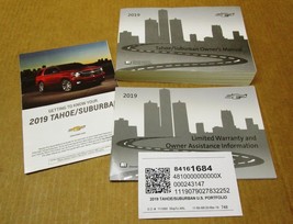 OEM 2019 Chevrolet Tahoe Suburban Owners User Manual and Warranty 84161684 - $24.74