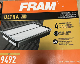 FRAM   deal GM9492  Air Filter ultra air extra guard 40,000 miles 64,000 km - £21.58 GBP