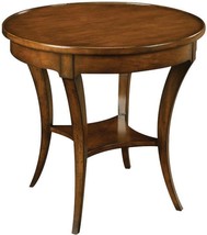 Side Table WOODBRIDGE 18th C French Tapered Sabre Legs Round Galleried Top - £1,257.82 GBP