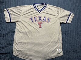 Genuine MLB True Fan Texas Rangers Short Sleeve Shirt 2X XL Gray Baseball - $294.56 MXN