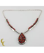Benjamin Piaso Corallo &amp; .925 Argento Sterling Navajo Collana - $2,178.88 CAD