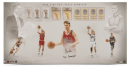 Steve Kerr Autographed &quot;9x Champs&quot; Chicago Bulls 36&quot; x 18&quot; Photograph UDA LE 25 - £501.54 GBP