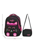 Licensed Quilted Cat Pattern Primary School Backpack And Lunch Box - £56.63 GBP