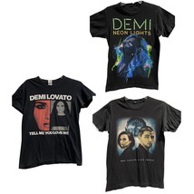 Demi Lovato T Shirt Lot Neon Lights 2014 Future Now 2016 Love Me Tour 20... - £27.18 GBP