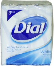 Dial Antibacterial Deodorant Bar Soap, 4 oz bars, White, 3 ea (Pack of 6) - £43.95 GBP