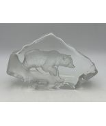 Mats Jonasson Sweden Crystal 7 1/8" Grizzly Bear Art Glass Sculpture - $79.99