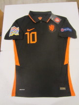 Memphis Depay Netherlands Nations League Match Black Away Soccer Jersey 2020-21 - £94.27 GBP