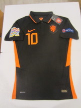 Memphis Depay Netherlands Nations League Match Black Away Soccer Jersey 2020-21 - £90.17 GBP