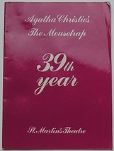 AGATHA CHRISTIE MOUSETRAP 1991 ST. MARTINS THEATRE PLAYBILL Cambridge Ci... - $13.00 CAD