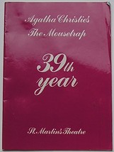 AGATHA CHRISTIE MOUSETRAP 1991 ST. MARTINS THEATRE PLAYBILL Cambridge Ci... - $9.50