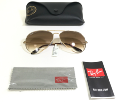 Ray-Ban Sunglasses RB3025 Aviator Large Metal 001/51 Gold Brown Lenses 62-14-135 - £83.33 GBP