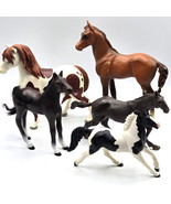 5 Small Horses Pony Hard Plastic Toys Assorted Colors and Brands - $19.95