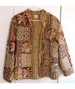 Alfred Dunner  Womens Open Front Jacket Size 14 M Fall Colors Floral Geo... - $9.90