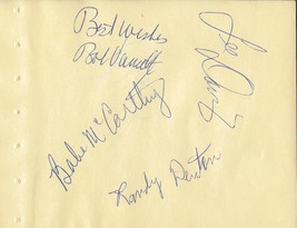 Babe McCarthy Randy Denton + 3 Signed Vintage Album Page Memphis Pros - £159.03 GBP