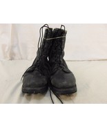 Black Leather Unbranded Military Boots With Vibram Soles Used/ Pre-owned... - £36.64 GBP