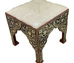 Handmade, Antique Chair Carved Wood Chair Home decor Unique Chair, Inlaid Shell - £432.99 GBP