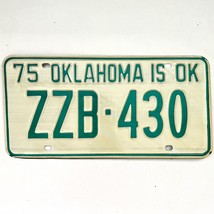 1975 United States Oklahoma Tulsa County Passenger License Plate ZZB-430 - $18.80