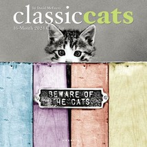 Classic Cats By David Mc Enery Humorous 16 Month 2024 Wall Calendar 12&quot; X 12&quot; - £12.26 GBP