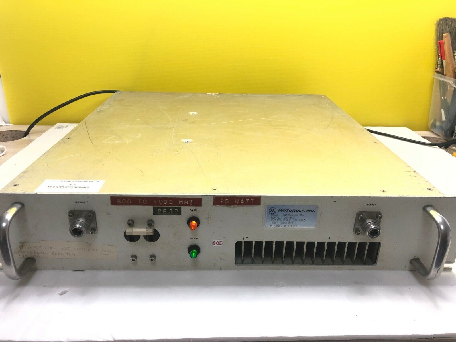 Motorola Inc. PAA0810-45-25L RF Power Amplifier 800-1000Mhz 25 Watt - $7,099.00