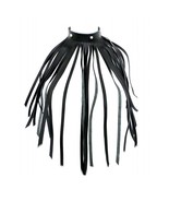 The Red Leather Fringe Necklace Collar with Free Shipping - £99.47 GBP