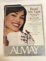 1998 Almay Anti-chap Lip color Karen Duffy vintage Print Ad Advertisemen... - $6.92