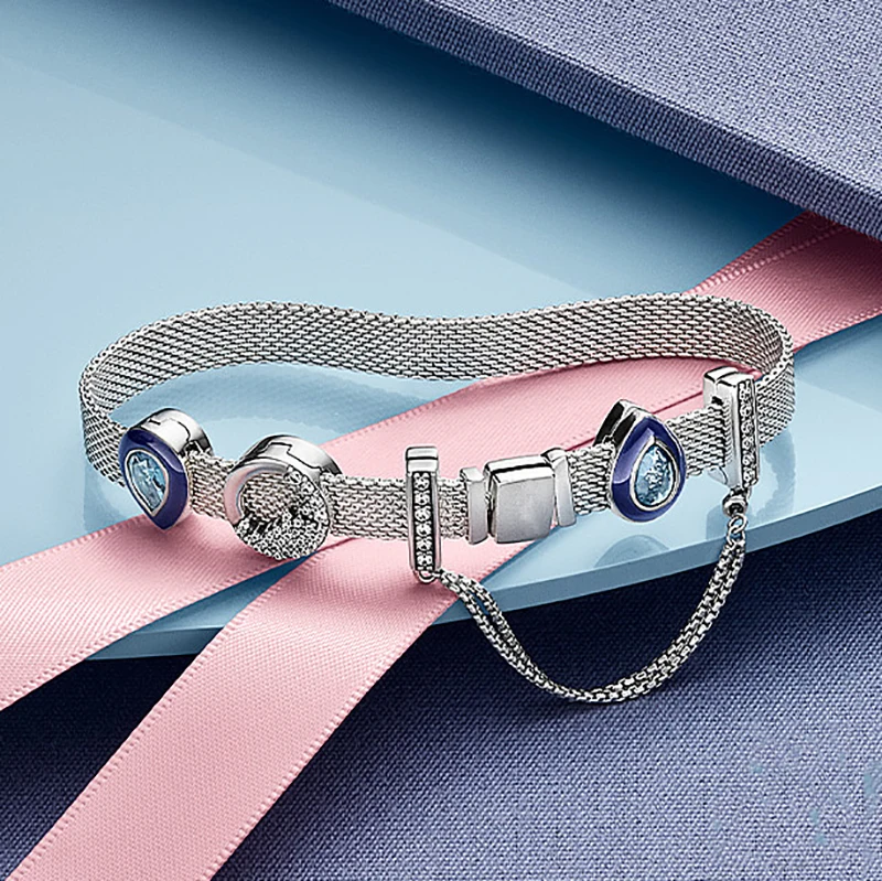 S925 Sterling Silver Color Bracelet Diy Beads Bracelet Fit Luxury Origin... - £53.18 GBP
