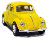 Kinsmart Yellow 1967 Classic Die Cast Volkwagen Beetle Toy with Pull Bac... - $8.81