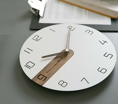 Moro Design Real Wood Nine Wall Clock non Ticking Silent Modern Clock (Classic) image 2