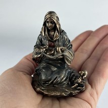 Maria with a Baby Statue Figure Polystone Bronze Home Decor Made in Italy - $62.00