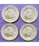 Vintage Mikasa Fine Ivory Spring Meadow salad or bread plates set of 4 J... - $22.00