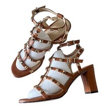 Jessica Simpson Annida Brown Studded Block Heel Sandals Size 8M - $54.45
