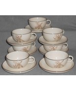 Se (7) Winfield PASSION FLOWER PATTERN Cups and Saucers MADE IN CALIFORNIA - $741.18 MXN