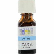 NEW Aura Cacia Purify Pure Essential Oil Blend .5 oz bottle - £11.01 GBP