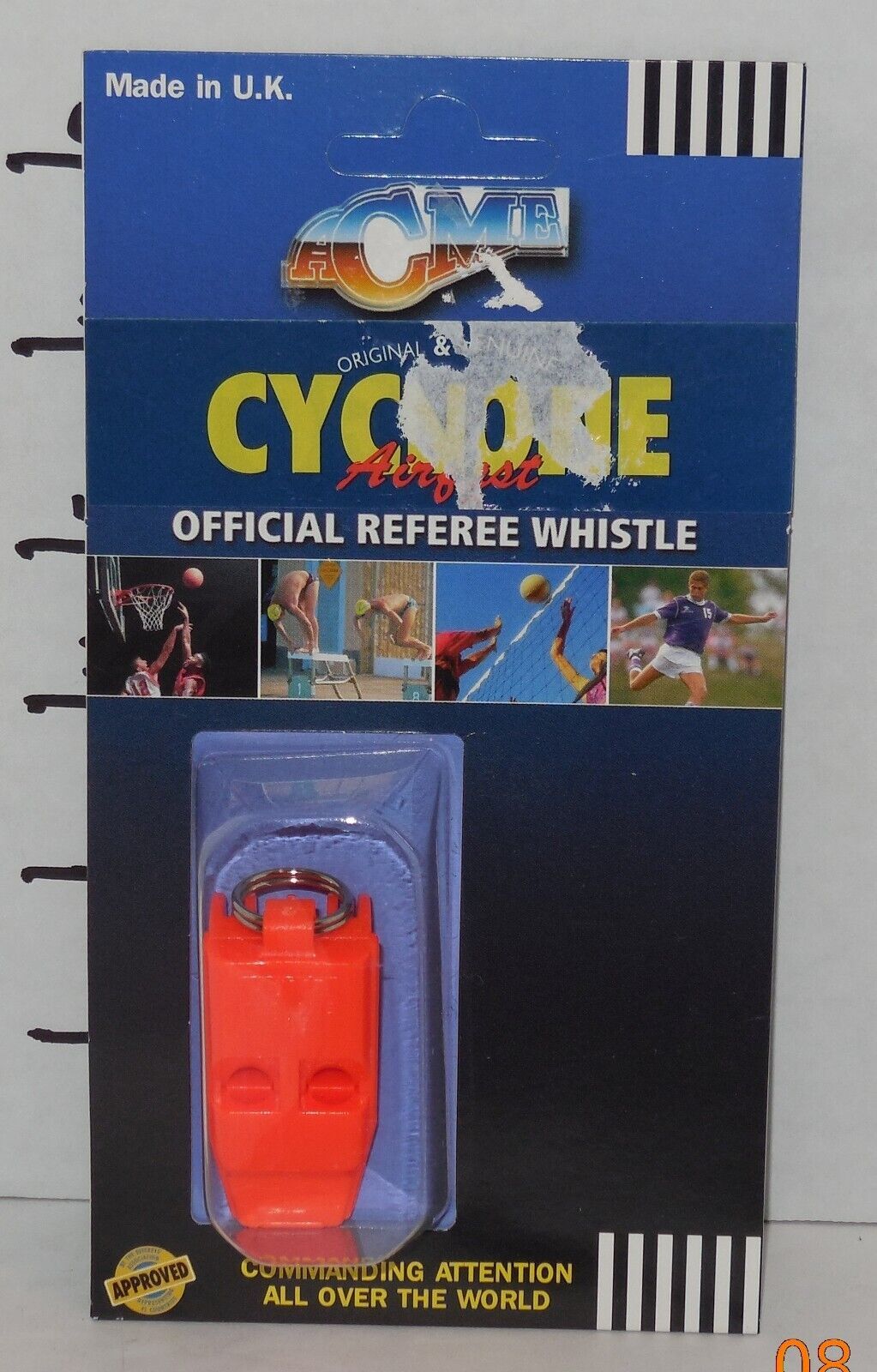 Acme Whistles T2000 Tornado Orange Pealess Official Referee Whistle - $14.44