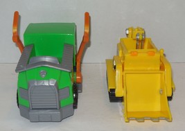 Paw Patrol Spin Master Green Garbage Truck Yellow Construction Vehicle Lot - £11.29 GBP