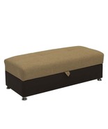 PrimeNest Concorde Convertible Storage Ottoman Upholstered Brown PU - $611.05 CAD