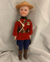 Vintage Royal Canadian Mounted Police Plastic Doll Figurine 9.5” - £15.27 GBP