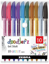 Zebra Pen 41710 doodler&#39;z Gel Stick Pens, Bold Point, 1.0mm, 10 Pack - £10.18 GBP