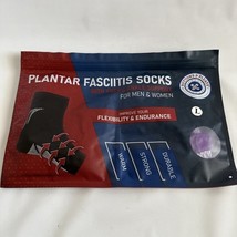 Plantar Fasciitis Socks Large Purple Arch &amp; Ankle Support Men &amp; Women He... - $14.94