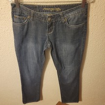 American Eagle Womens Size 4 Regular blue denim jeans AE Straight - £12.37 GBP