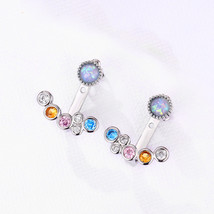 Earrings Colorful Bubble Imitation Opal Earrings Girl Japanese Style Mild Luxury - £7.98 GBP