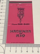 Front Strike Matchbook Cover Hacienda del Rio  FT Lauderdale, FL gmg unstruck - £9.78 GBP