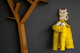 Animal kingdom hanger - CAT / coat hanger, wooden wall hanger, children ... - £32.95 GBP