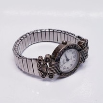 Elegant Vintage Womens Faberge Watch Stainless Steel Silver Toned Round Face *** - £12.30 GBP