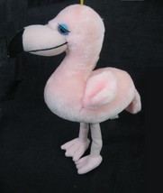 Vintage Pink Flamingo Plush Bird Eye Lashes Laverne Russ Berrie 12” Bird 811 - £7.93 GBP