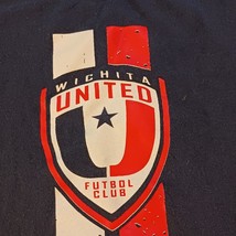 Wichita United Futbol Club Soccer Youth Blue T-Shirt Measured Size XL image 3