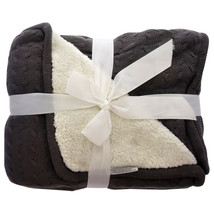 Sherpa Bamboo Knit Throw - Onyx - $96.49