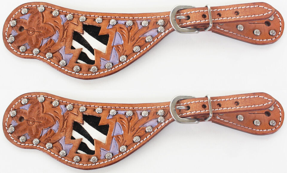 Horse Western Riding Cowboy Boots Leather Spur Straps Tack  7481 - $26.72