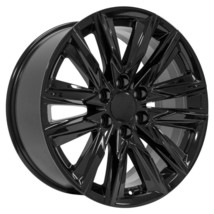 GMC 20&quot; Gloss Black Platinum Wheels Rims fit 2000-23 GMC Sierra Yukon - £894.48 GBP